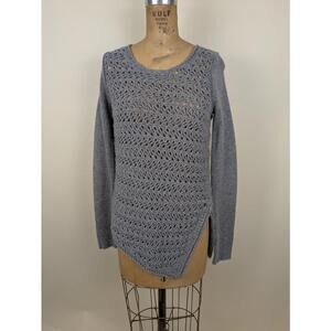 helmut lang grey medieval core knitted sweater